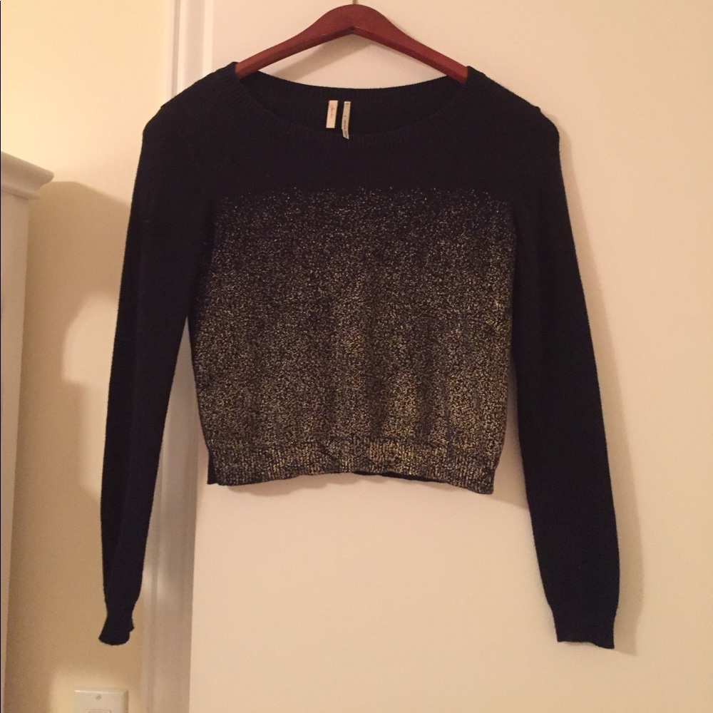 Fun black and gold sweater.